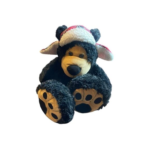 Wishpets Black Rare Soft Plush Bear Sitting Stuffed Animal Toy 18" - Picture 2 of 10